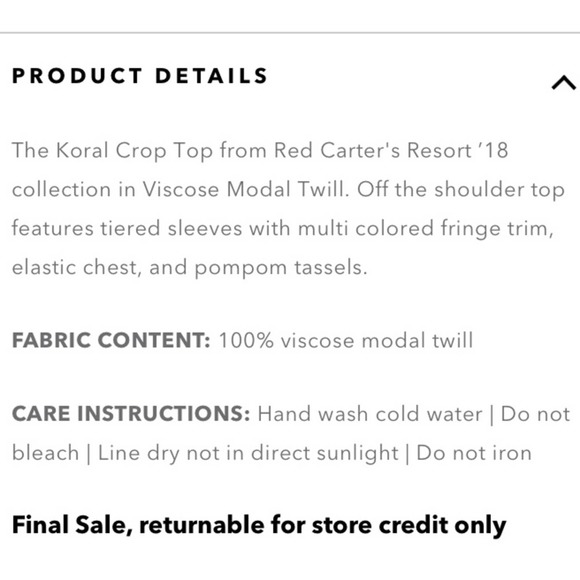 Carter Koral Crop Top White Size Extra Small - Picture 4 of 10